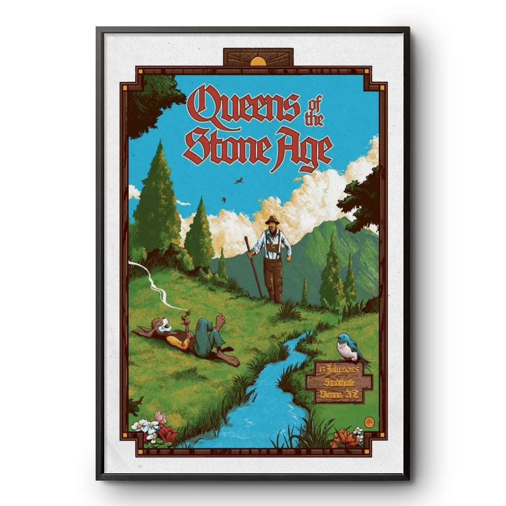 Vienna 2025 Portrait Poster – Queens of the Stone Age Live | JulyClothing