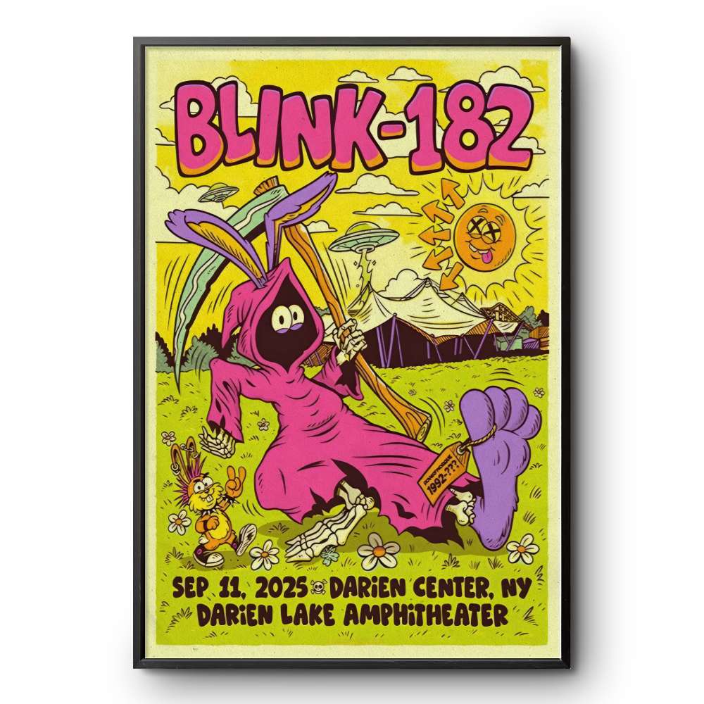 Blink 182 All The Fall Things Poster – Darien Lake Amphitheater Sep 11, 2025