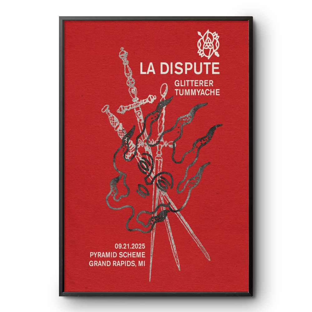 La Dispute Live Poster – 2025 Pyramid Scheme Grand Rapids Event Print