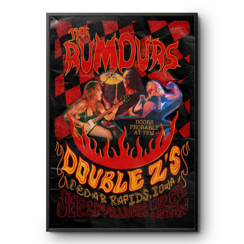Double Z’s Cedar Rapids Poster – The Rumours Live 09.20.25 | JulyClothing