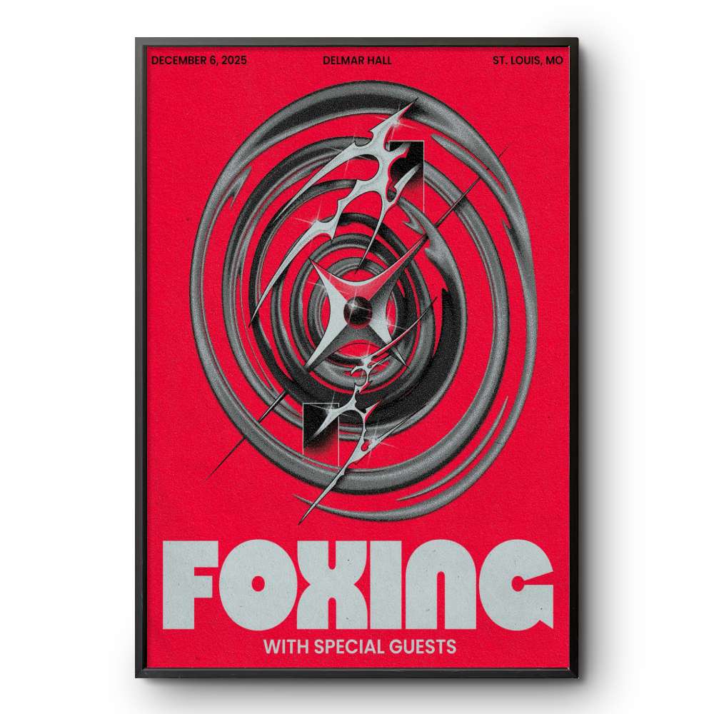 Foxing Live at Delmar Hall – St. Louis, MO – December 5, 2025 Poster Release | JulyClothing