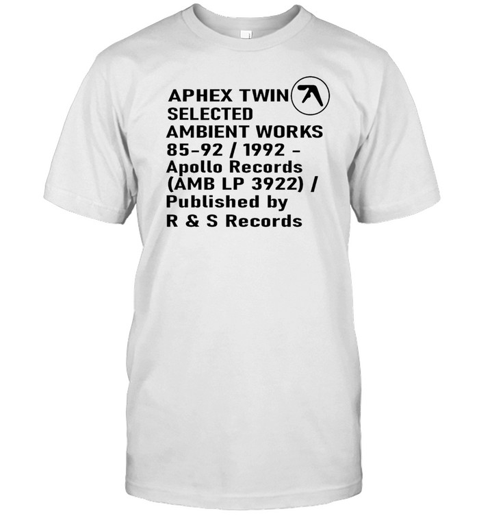 Limited Aphex Twin Selected Ambient Works Tee Shirt