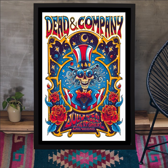 Dead & Company Las Vegas NV Sphere July 4,5,6, 2024 Poster