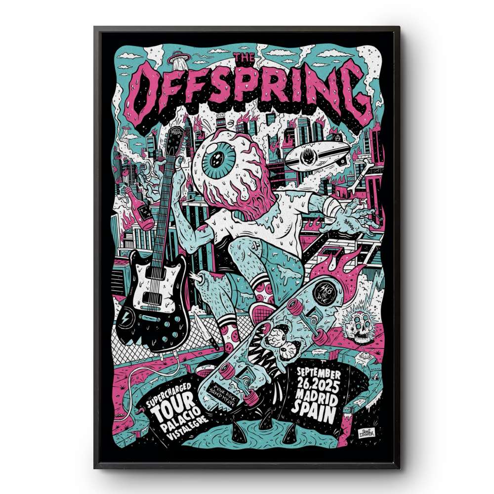 【激レア品】THE OFFSPRING TEXTILE POSTER The Offspring Sep 26 2025 Palacio Vistalegre in Madrid Spain