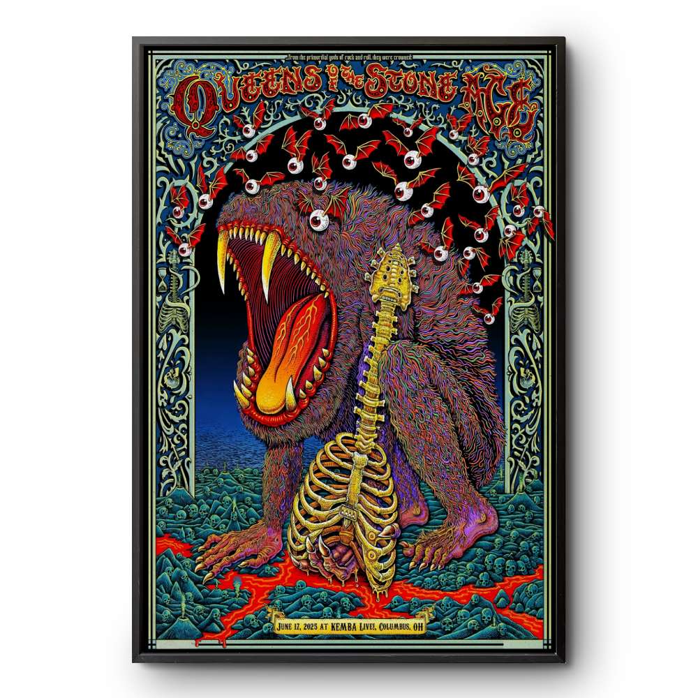 Queens of the Stone Age 40枚限定 メタリック ポスター Queens Of The Stone Age 7-27-2025 In Stuttgart DE Poster