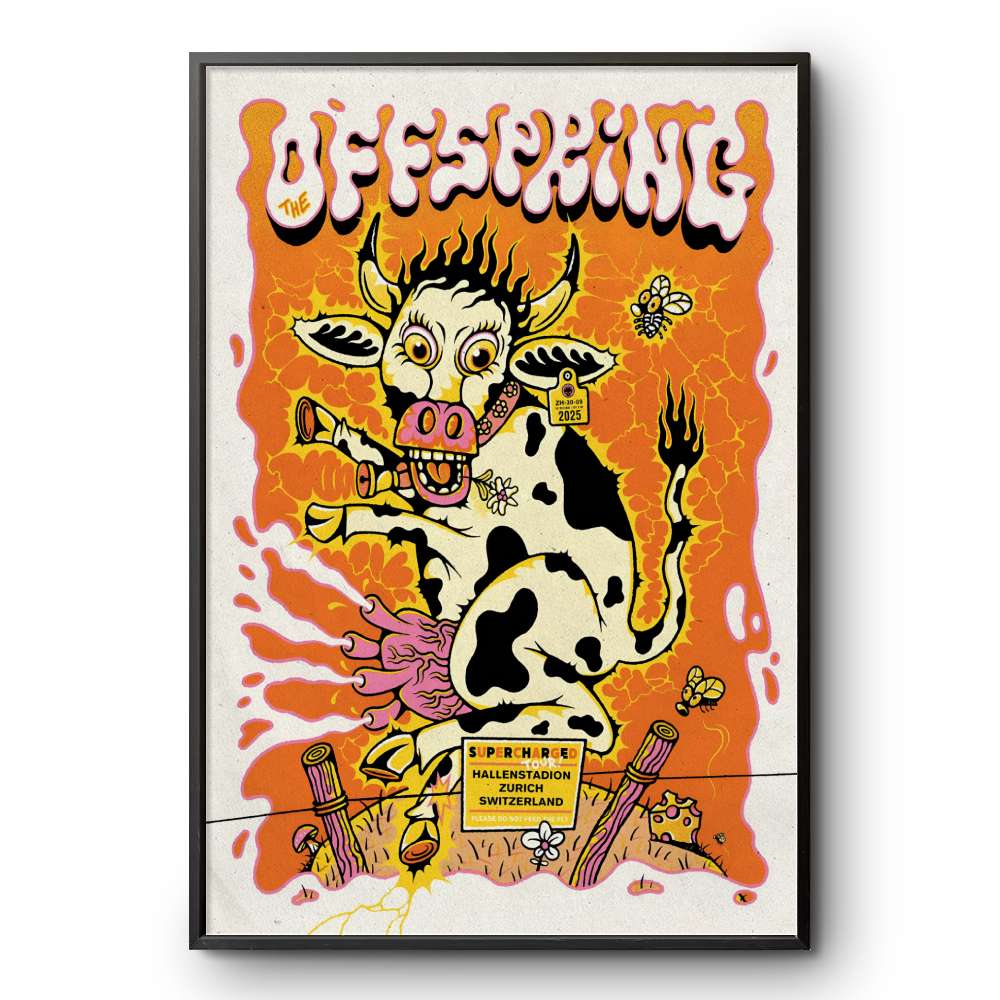(未開封)The Offspring 2025年ライブポスター The Offspring Japan Tour 2025 Poster Skeleton Flame And