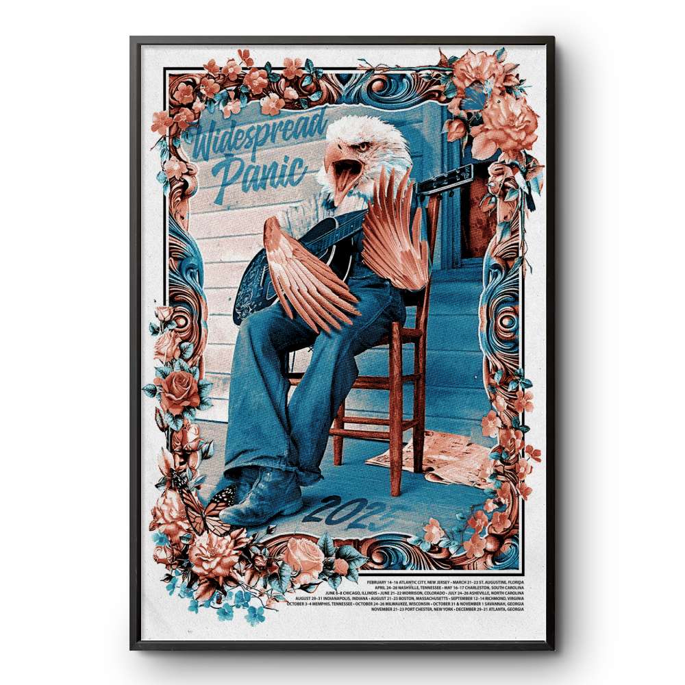 Widespread Panic Celebrate Panic's 2025 Tour Poster | Custom