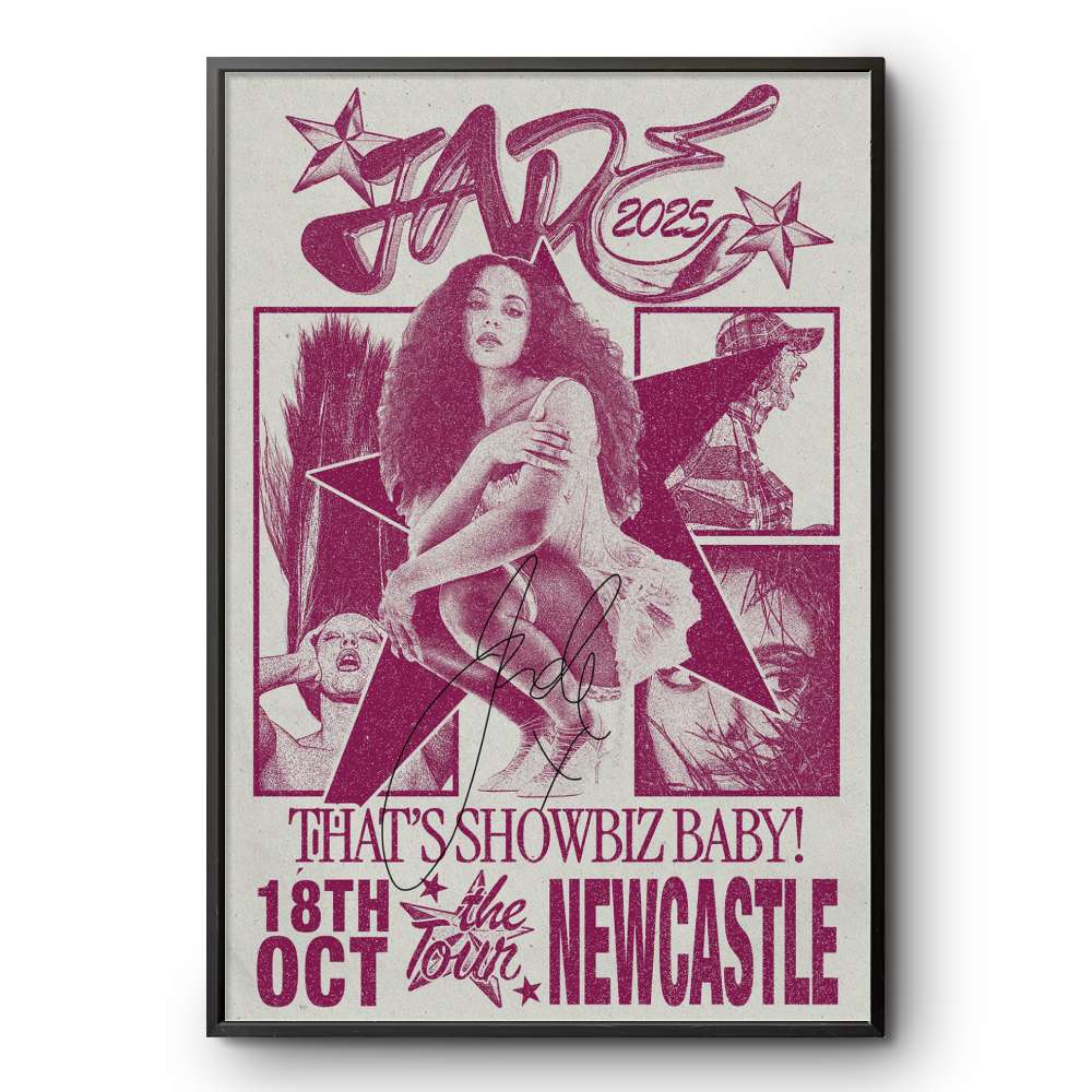 JADE That's Showbiz Baby! Tour in Newcastle Oct 18 2025 Poster