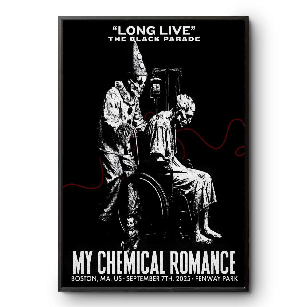 My Chemical Romance Sept 7 2025 Fenway Park In Boston MA Poster