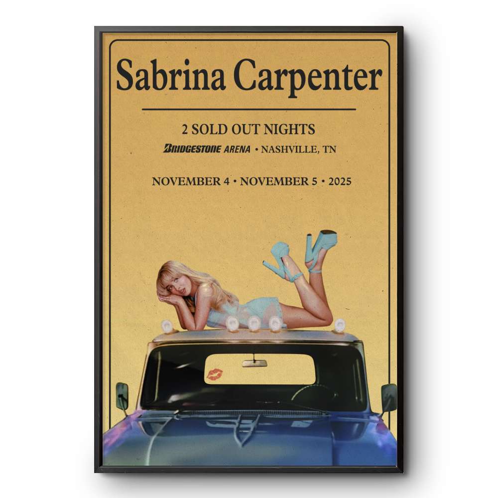 Sabrina Carpenter Nashville Nov 4-5 2025 Poster | Custom prints