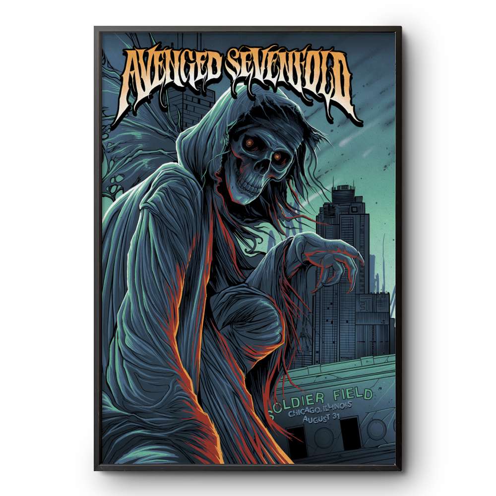 Avenged Sevenfold Aug 31 2025 in Chicago IL Poster | Custom