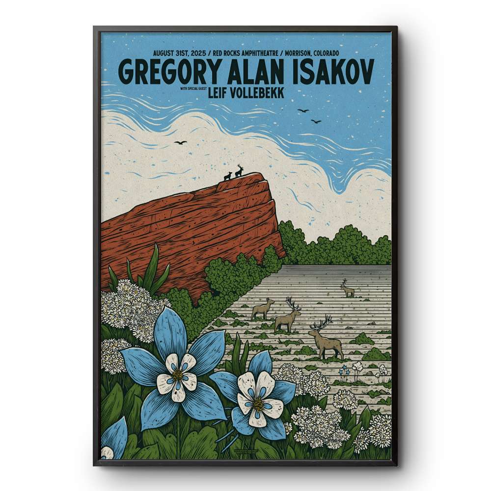 Gregory Alan Isakov Aug 31 2025 Red Rocks Amphitheatre in Morrison
