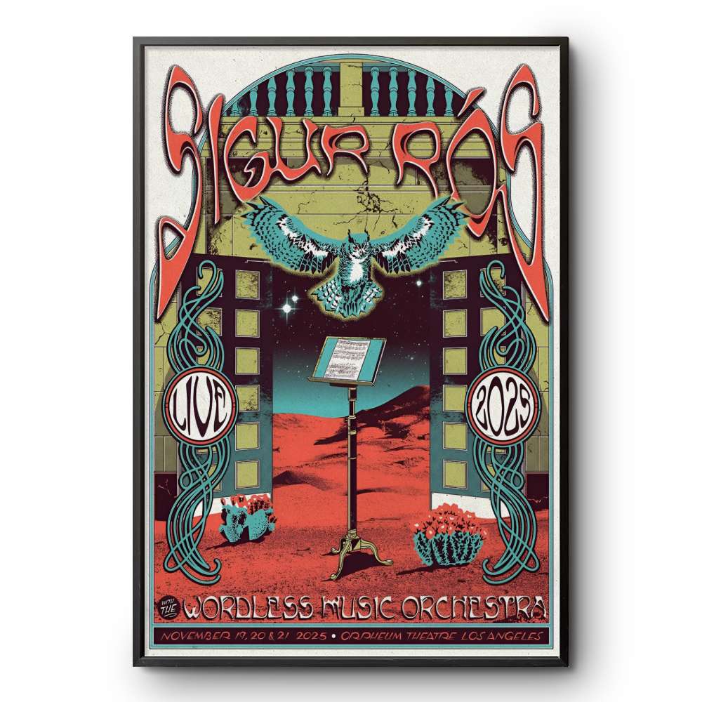 Sigur Ros Nov 19-21 2025 Orpheum Theatre Los Angeles CA Poster