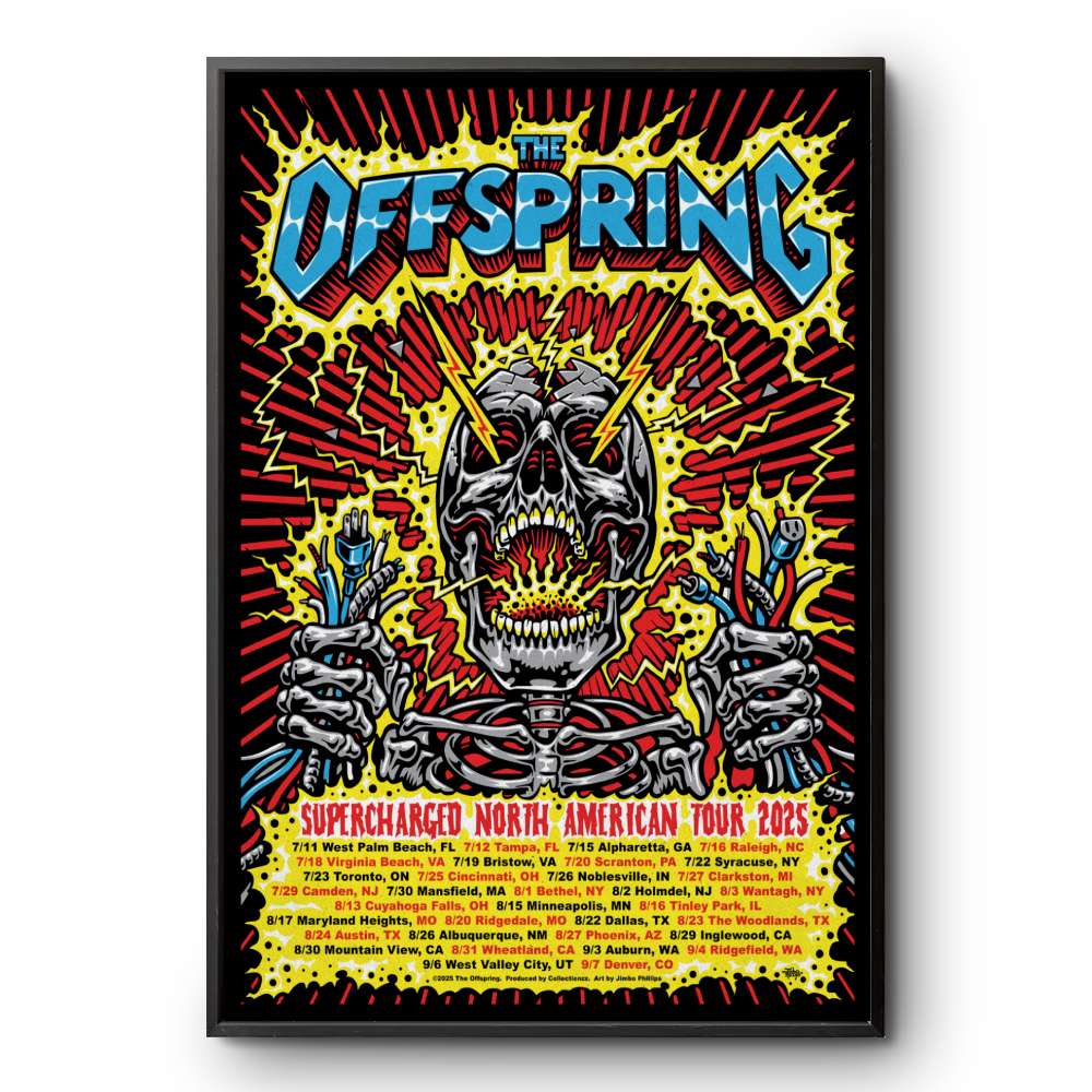 (未開封)The Offspring 2025年ライブポスター The Offspring Supercharged NA 2025 Concert Poster | Custom prints