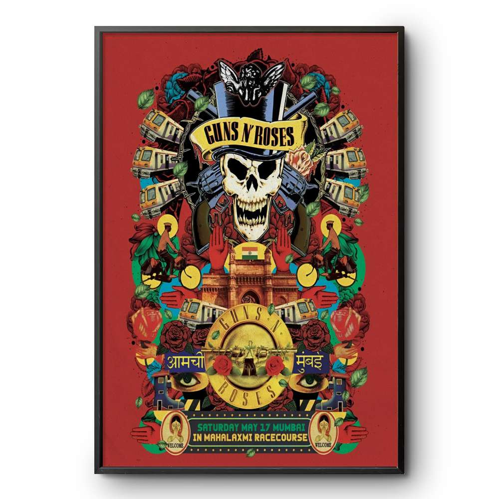 Guns N Roses 05/17/2025 Mahalaxmi Race Course Concert Poster