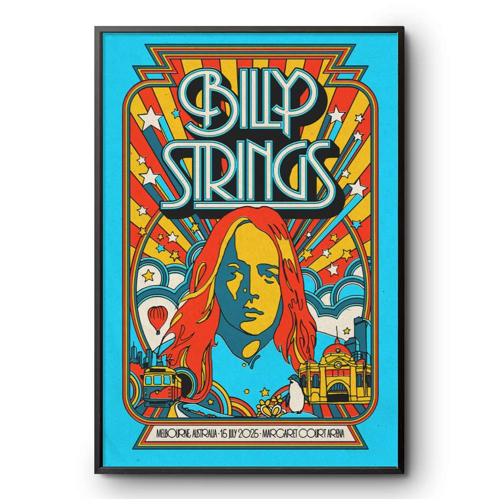 Billy Strings Melbourne Tour On Jul 15 2025 Poster | Custom