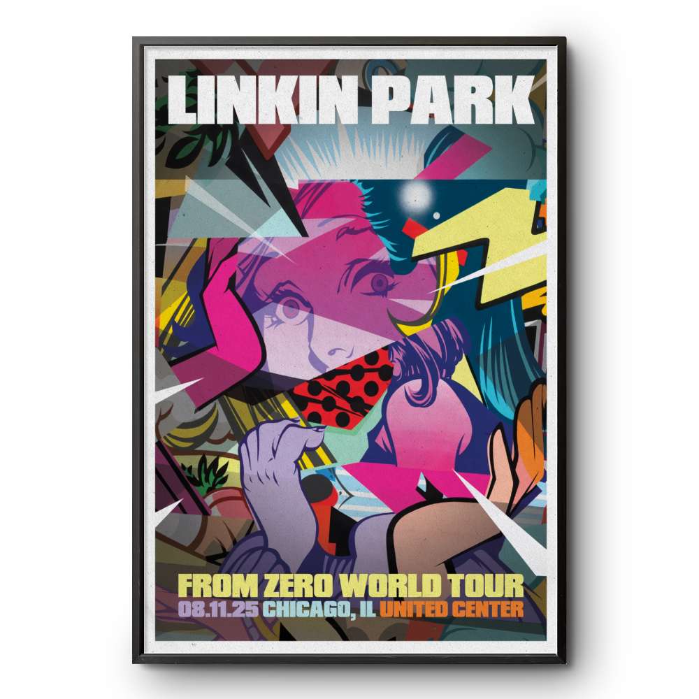 Linkin Park United Center in Chicago IL Aug 11 2025 Poster