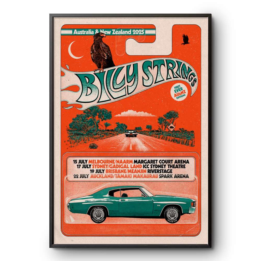 Billy Strings July 22 2025 Spark Arena Auckland NZ Poster