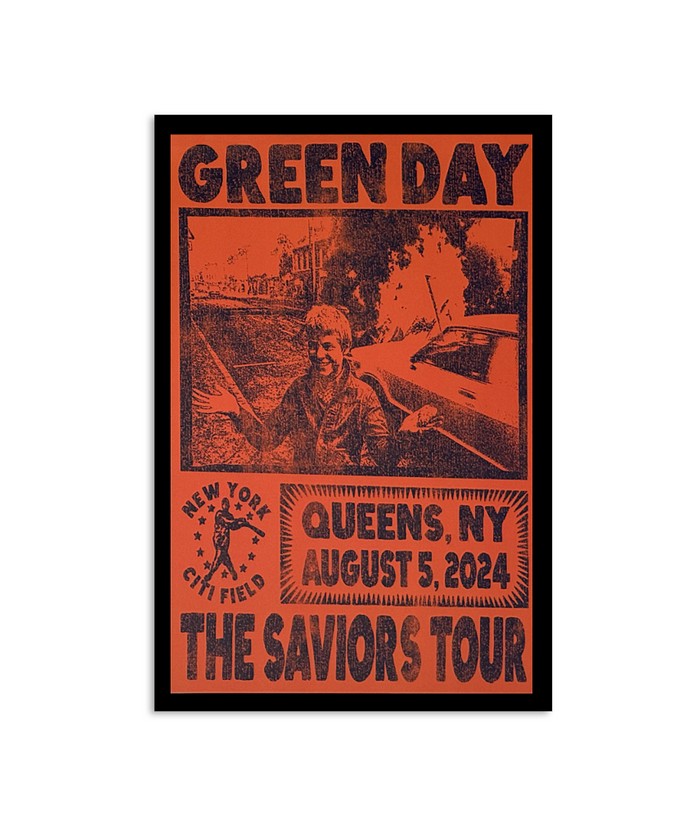 Poster Green Day On August 5, 2024 At Citi Field Show | Custom