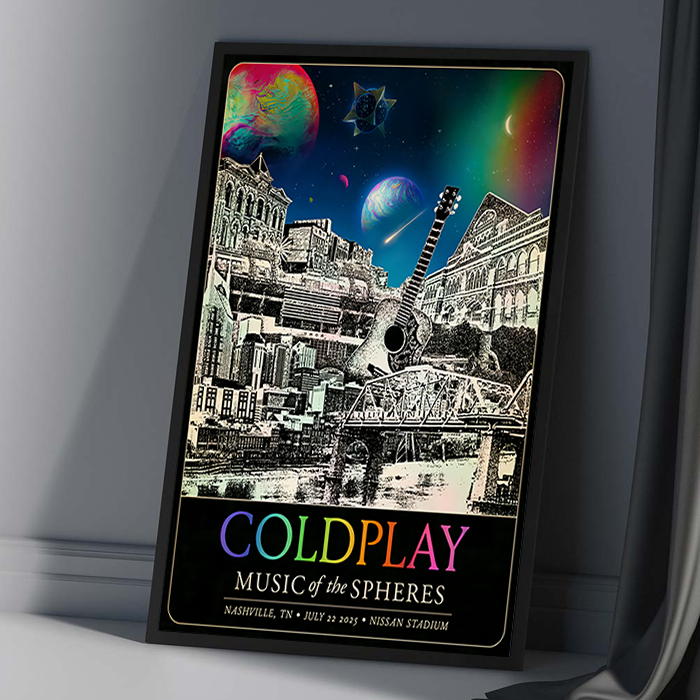 Coldplay At Nissan Stadium On Jul 22 2025 Poster | Custom