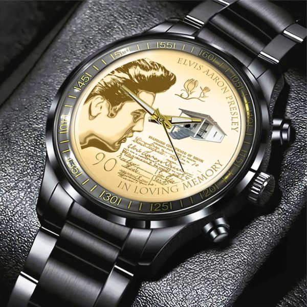 Elvis Presley Black Stainless Steel Watch M04