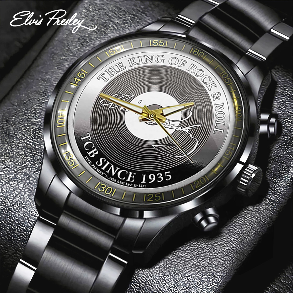 Elvis Presley Black Stainless Steel Watch M12