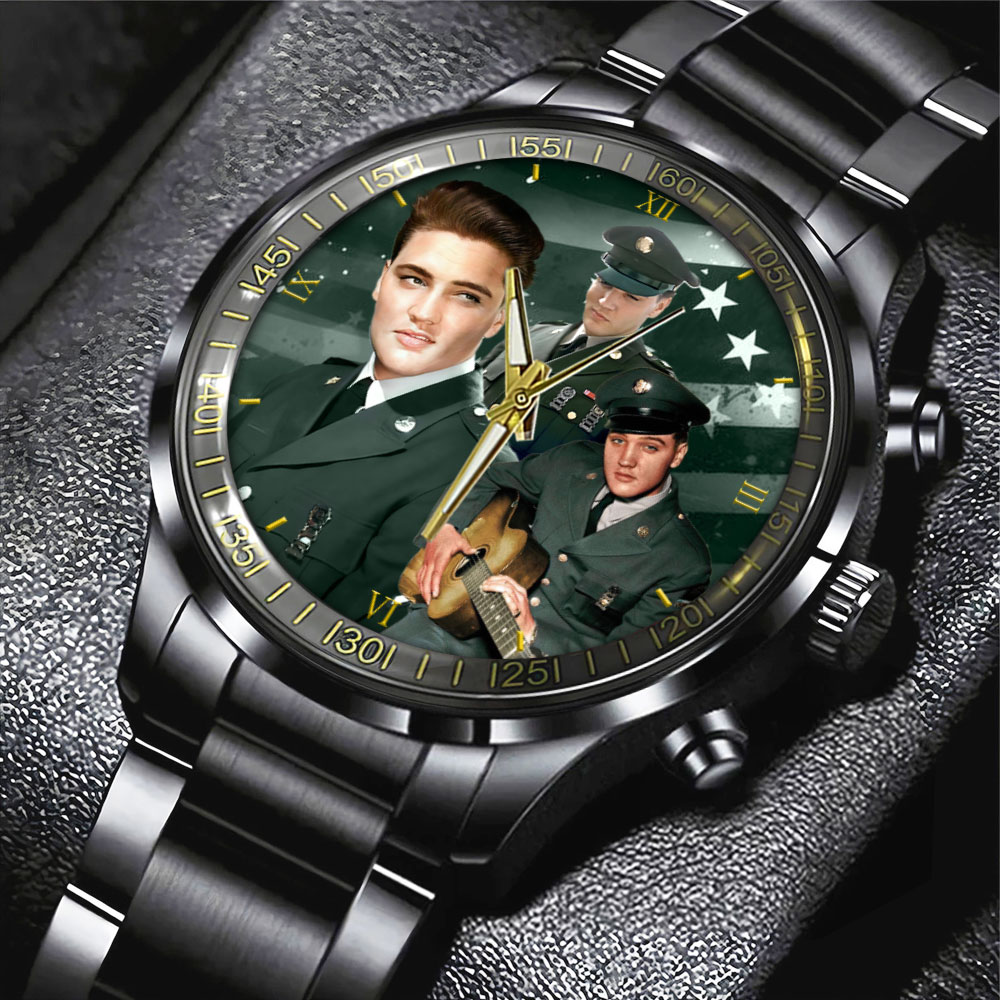 Elvis Presley Black Stainless Steel Watch M11
