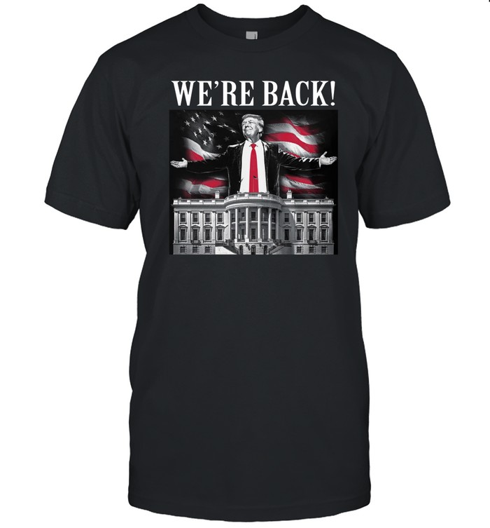 Adam Calhoun Wearing Donald Trump We're Back Tee