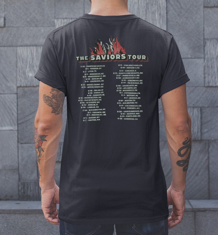 Green Day Tour 2025 Tシャツ M ダークグレー Green Day Tour 2025 Asia & Australia T-shirt | Custom prints