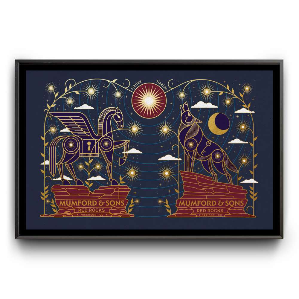 アート・デザイン・音楽 FRANCIS FORD COPPOLA RESORTS Poster Mumford & Sons Red Rocks Amphitheatre in Morrison