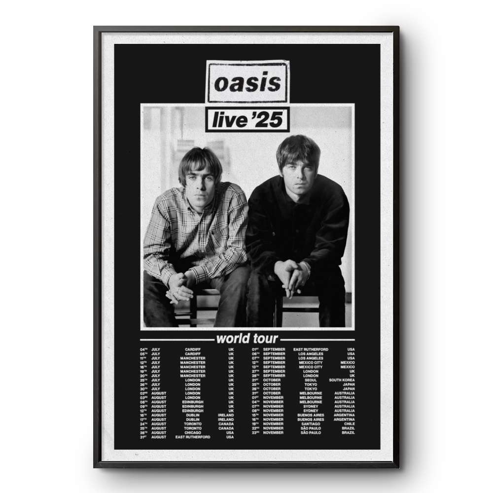 oasis live '25 ツアーポスター ２枚セット ポスター（Half Face / Tour Photo Mono /Gold Half Face