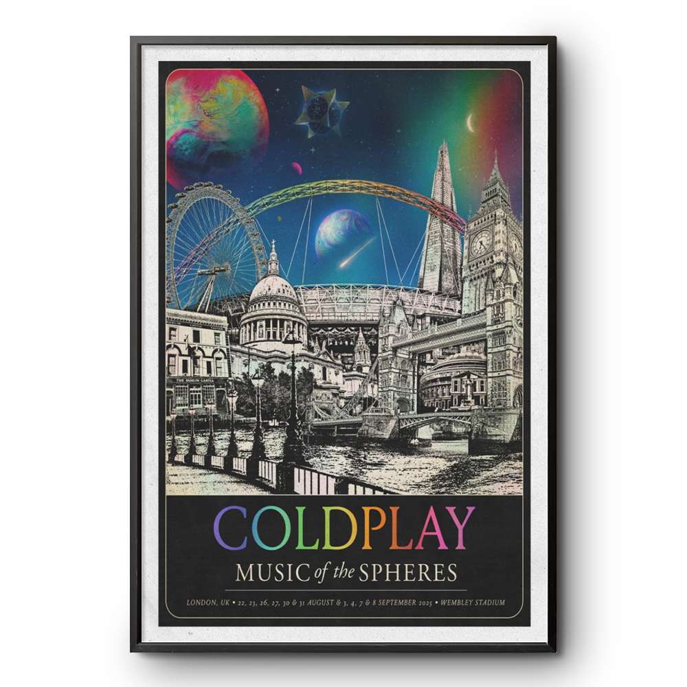 22 Aug 2025 Coldplay Concert London, UK Poster | Custom