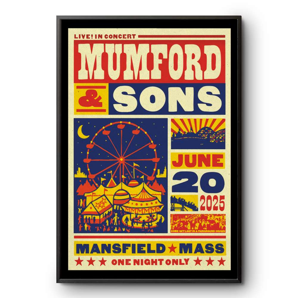 18 June 2025 Blossom Music Center Mumford & Sons Poster