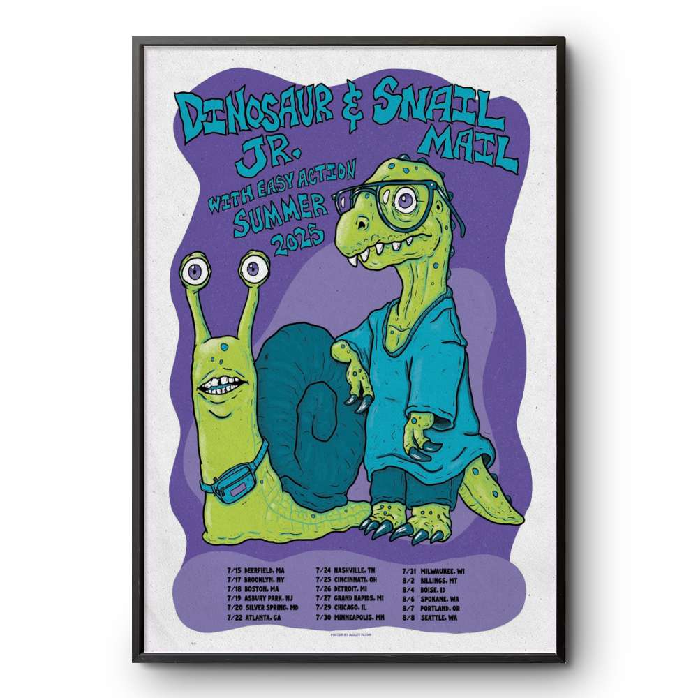 Dinosaur Jr Summer 2025 Tour Poster Limited | Custom prints