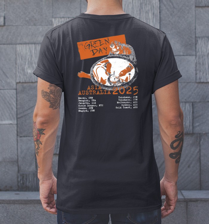 Asia and Australia Green Day 2025 Tour Shirt | Custom prints