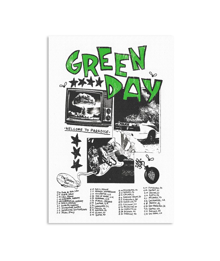 Green Day 2024 The Saviors Tour Poster | Custom prints store