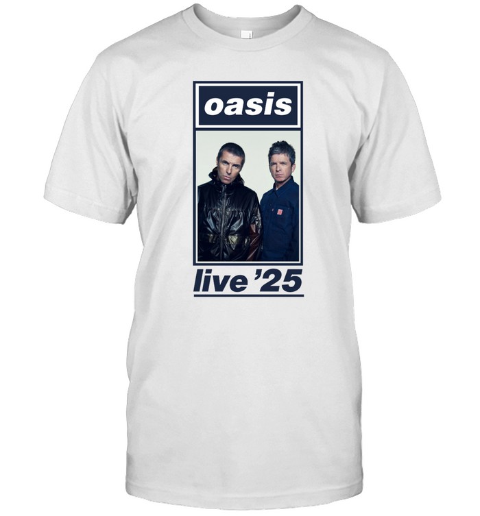 新品XXL！OASIS 2025 LIVE TOUR オフィシャルTシャツ白 OASIS Live 25 Tour 2025 T-shirt O-Neck Short Sleeve Shirts