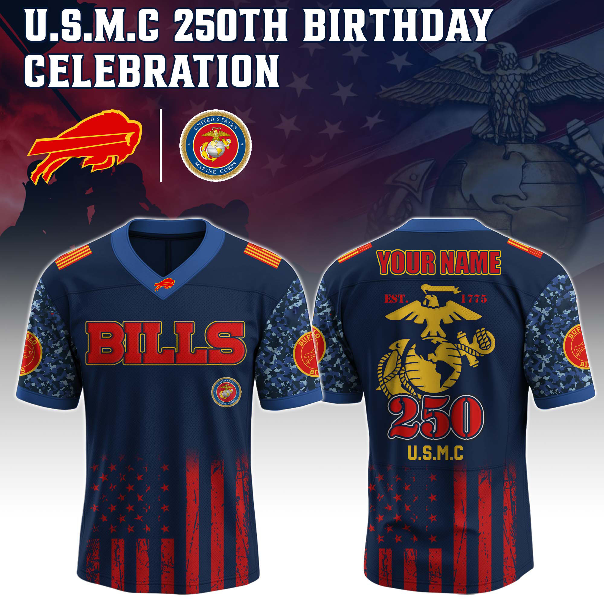 【レア】USMC ユニフォーム Pittsburgh Steelers U.S.M.C 250TH Birthday Celebration Football