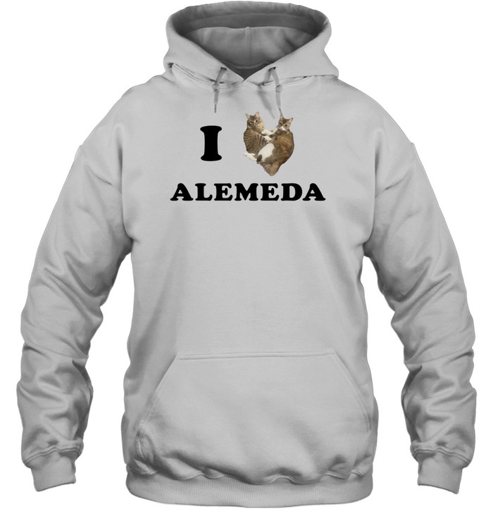 I Love Alameda Cat Hoodie