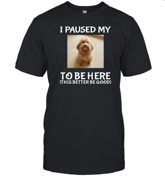 Cheemsitz I Paused My To Be Here Dog T