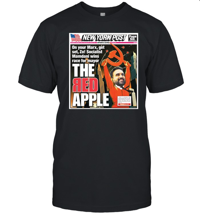 The Red Apple New York Post Zohran Mamdani Shirt