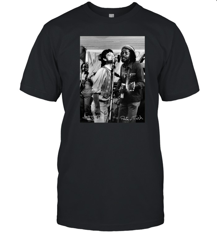 Peter Tosh X Mick Jagger Walk & Don't Look Back T-Shirt   Custom prints store   T-shirts  mugs  face masks  posters