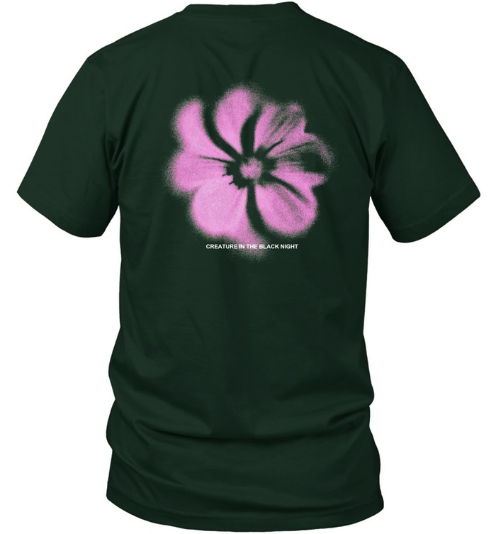 Faded Flower Creature In The Black Night Shirt