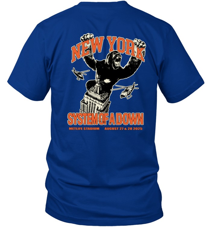 System of a down 直筆 サイン ポスター Skull System Of A Down Tee New York 08-28-2025 | Custom