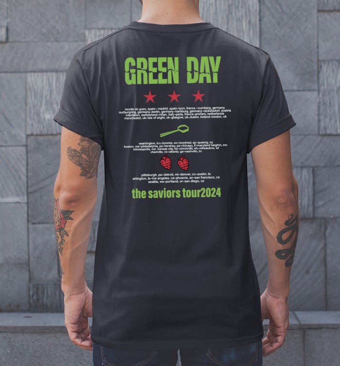 Verdy x Green Day Japan Tour 2025 Wasted Youth Two Sided T