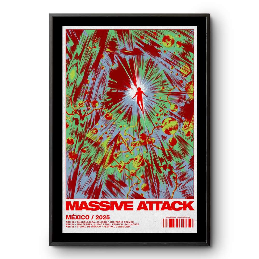 Massive Attack Apr 2-4-5 2025 Mexico Tour Poster | Custom prints