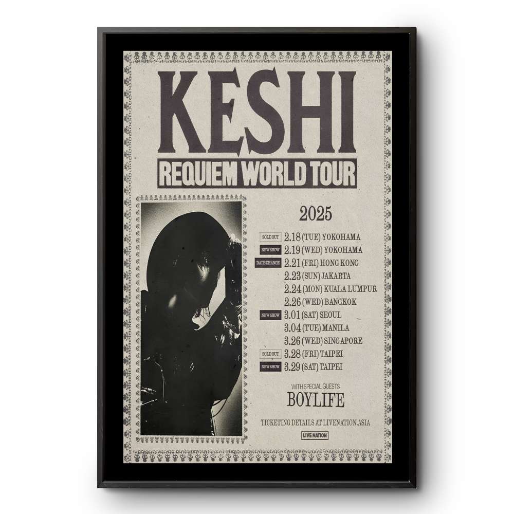 KESHI REQUIEM WORLD TOUR サイン入りポスター keshi Requiem World Tour 2025 Limited Poster | Custom prints