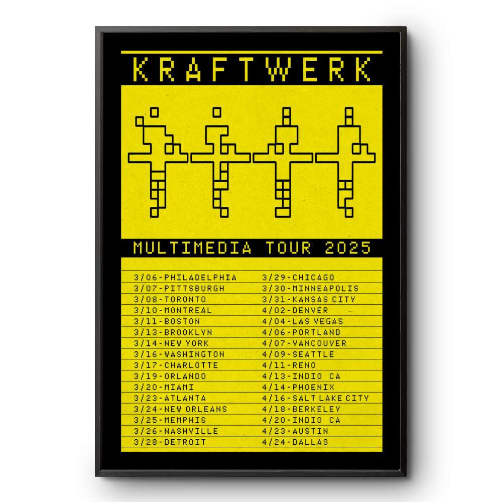 NEW Kraftwerk Multimedia Tour 2025 Poster Home Decor, Fan Gift