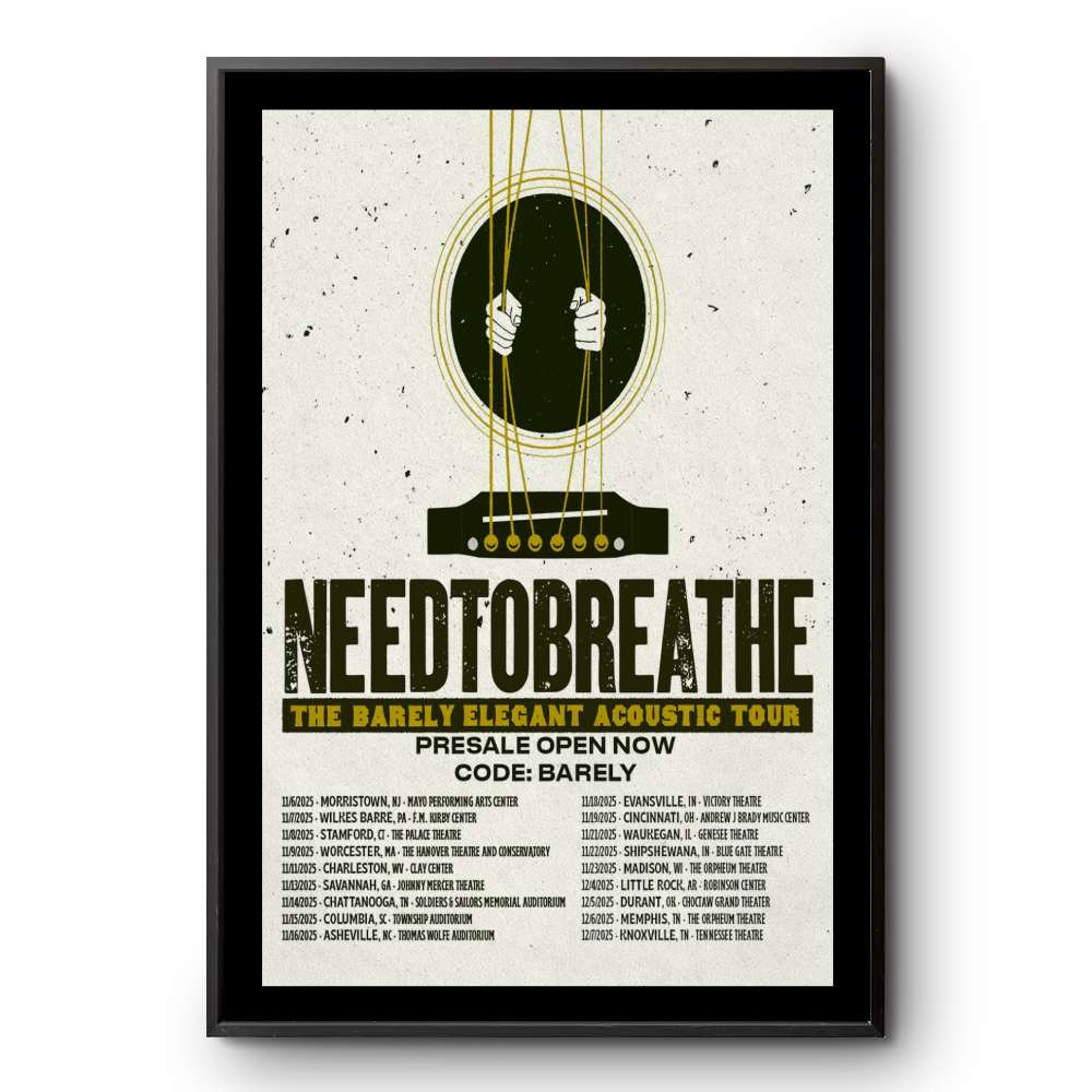 Needtobreathe The Barely Elegant Acoustic Tour 2025 Poster Home - Main Image