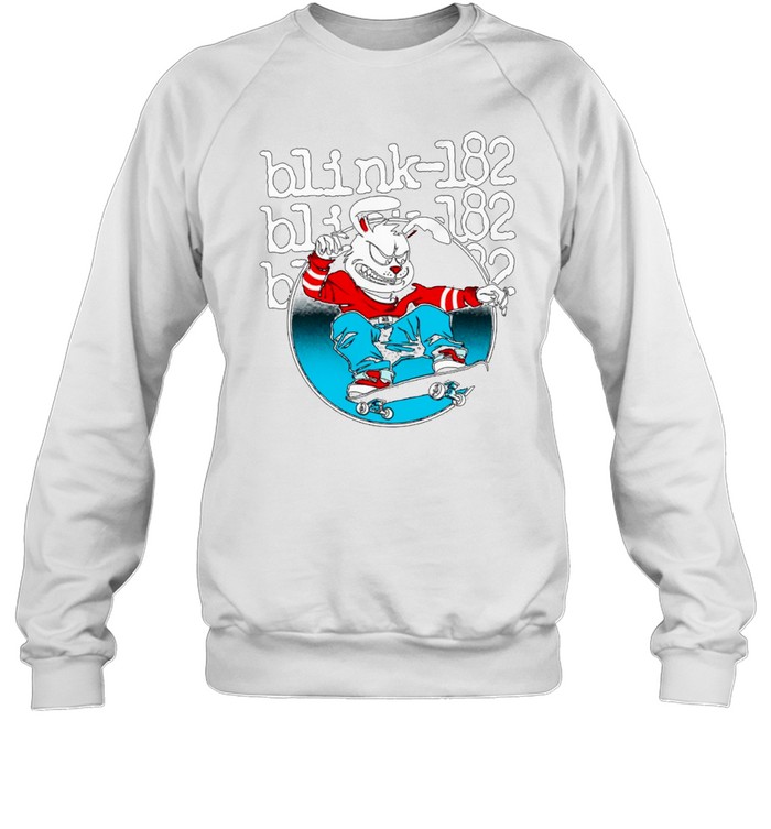 Blink-182 Skateboard Bunny Graphic T-Shirt | Custom prints